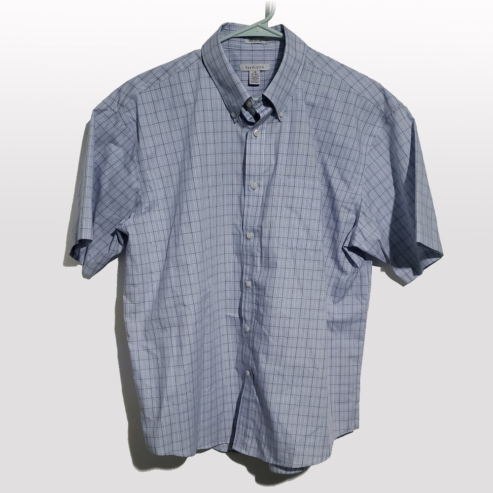 Van Heusen Short-Sleeve No-Iron Button Down Shirt